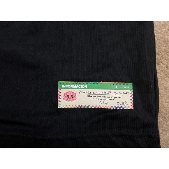 Jordan x J Balvin Short Sleeve Graphic Black Shirt DR2962-010 Mens Size L - Picture 4 of 7